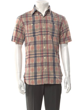 RRL & Co. Plaid Print Short Sleeve Shirt