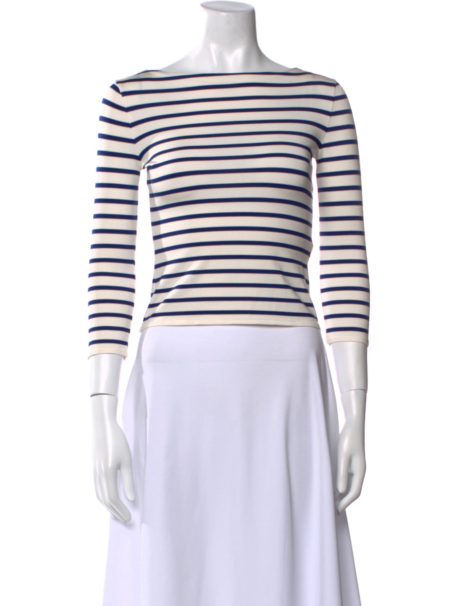 Ralph Lauren Collection Silk Striped Crop Top