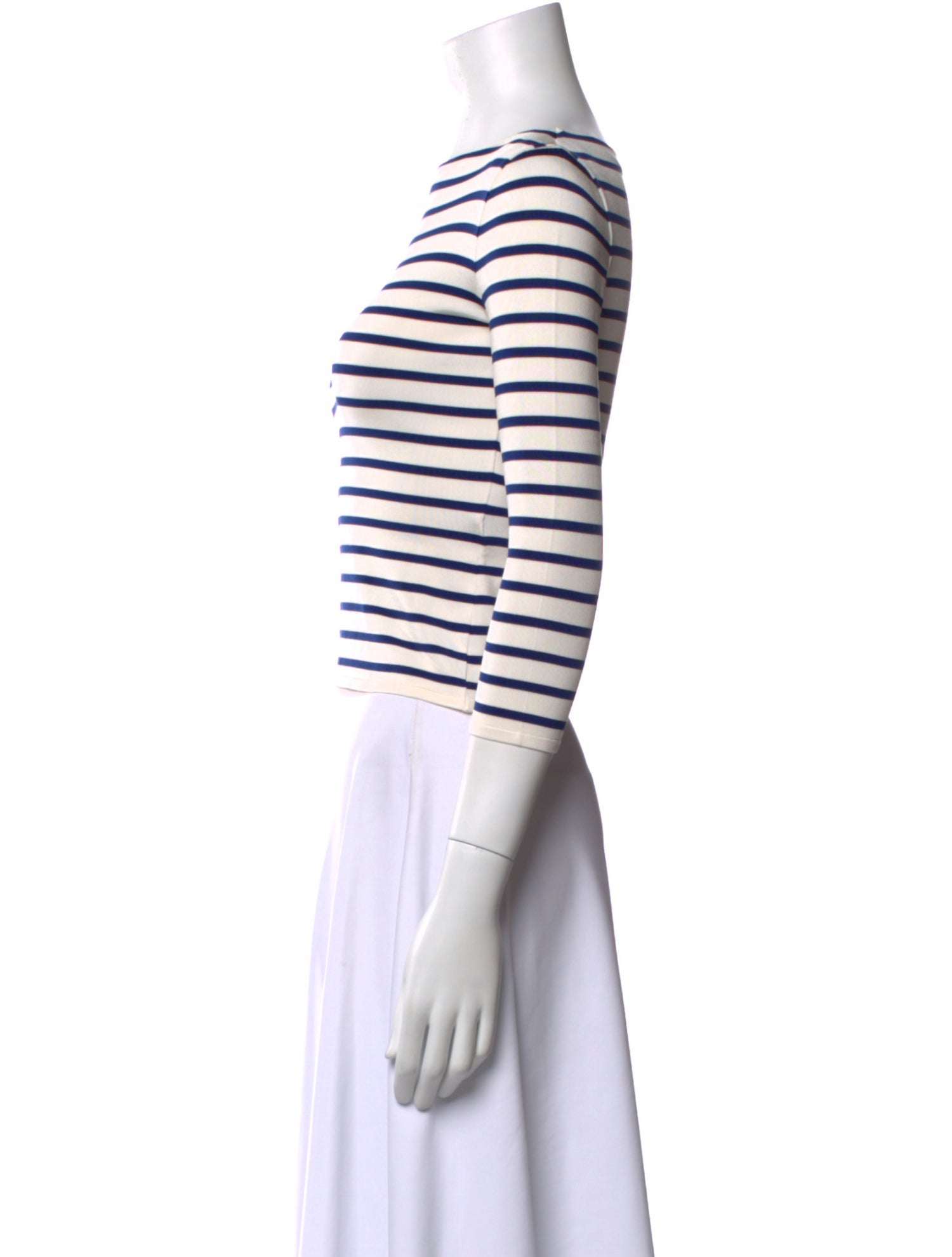 Ralph Lauren Collection Silk Striped Crop Top