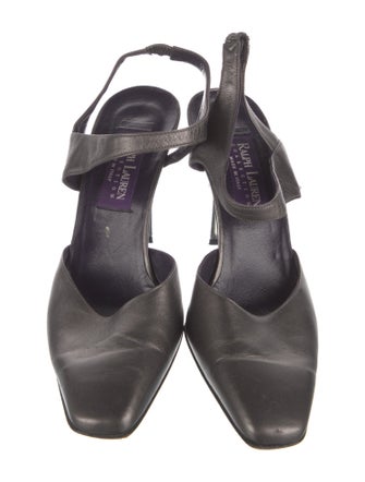 Ralph Lauren Collection Leather Slingback Pumps