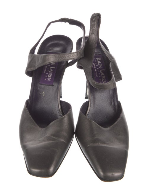 Ralph Lauren Collection Leather Slingback Pumps