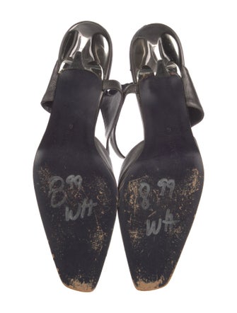 Ralph Lauren Collection Leather Slingback Pumps