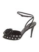 Ralph Lauren Collection Leather Polka Dot Print Slingback Pumps