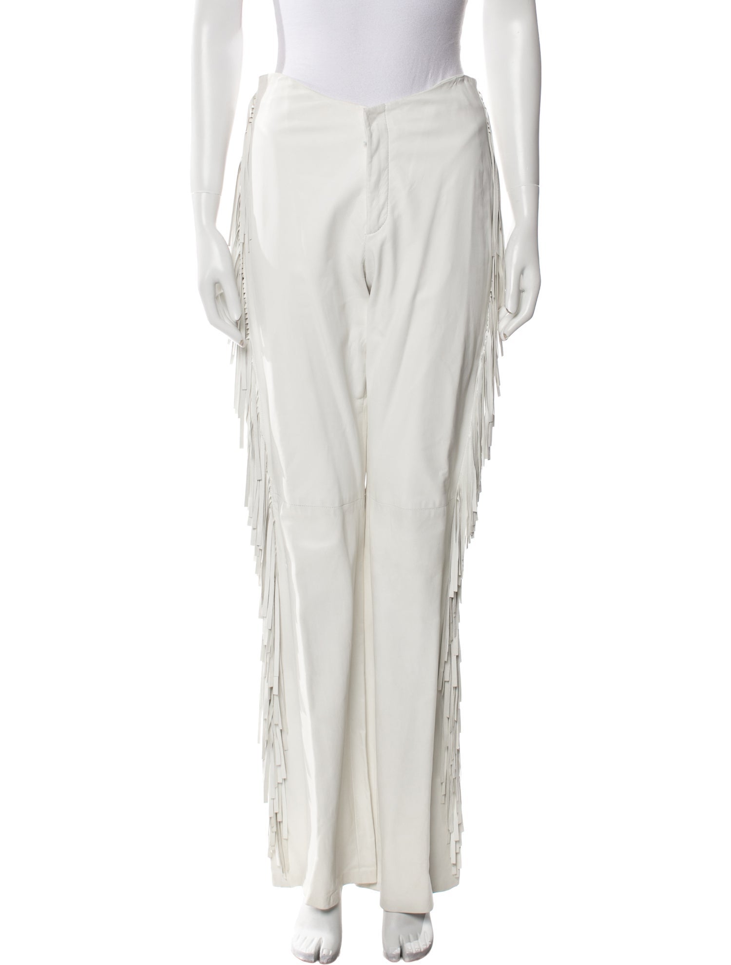 Ralph Lauren Collection Leather Wide Leg Pants