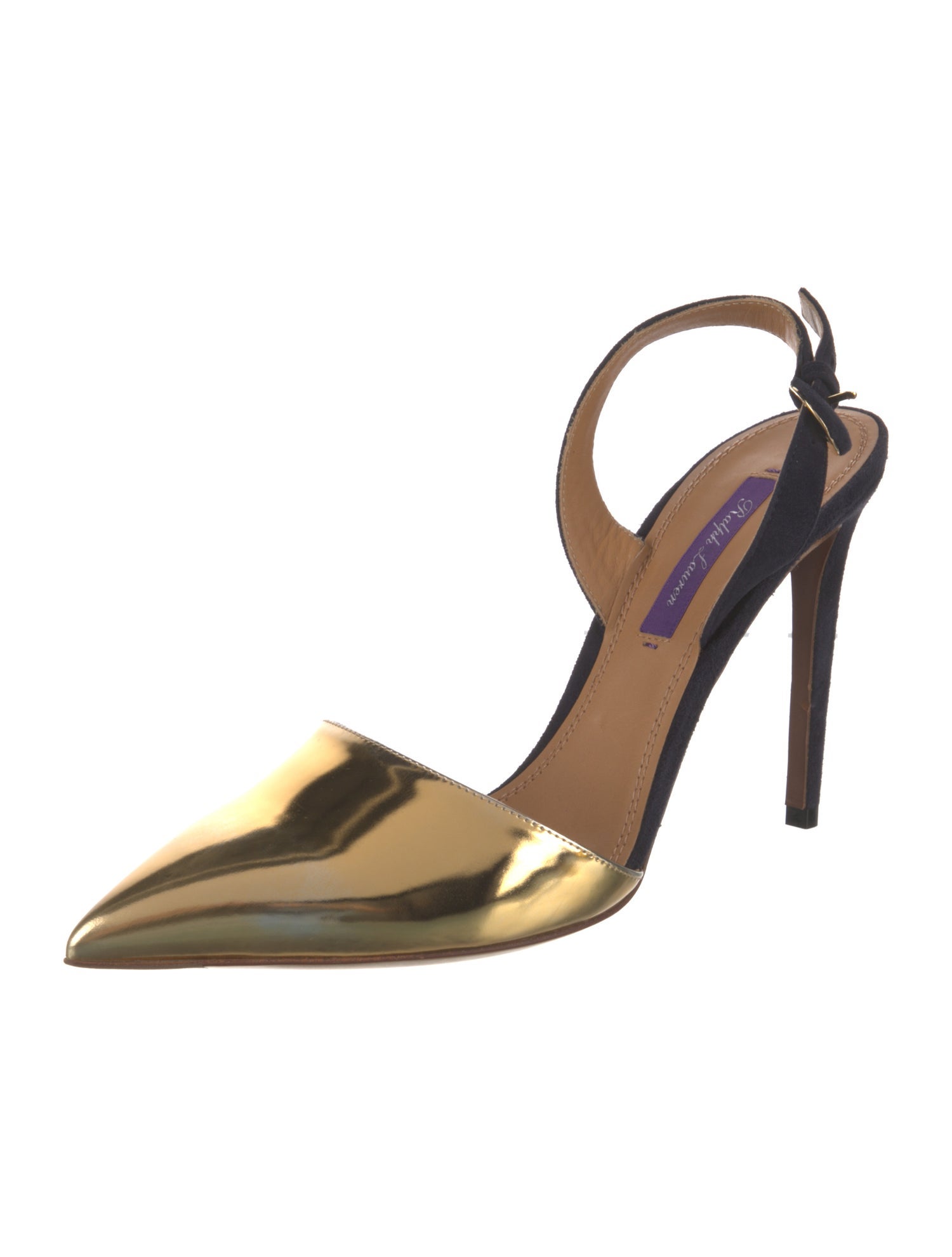 Ralph Lauren Collection Leather Slingback Pumps