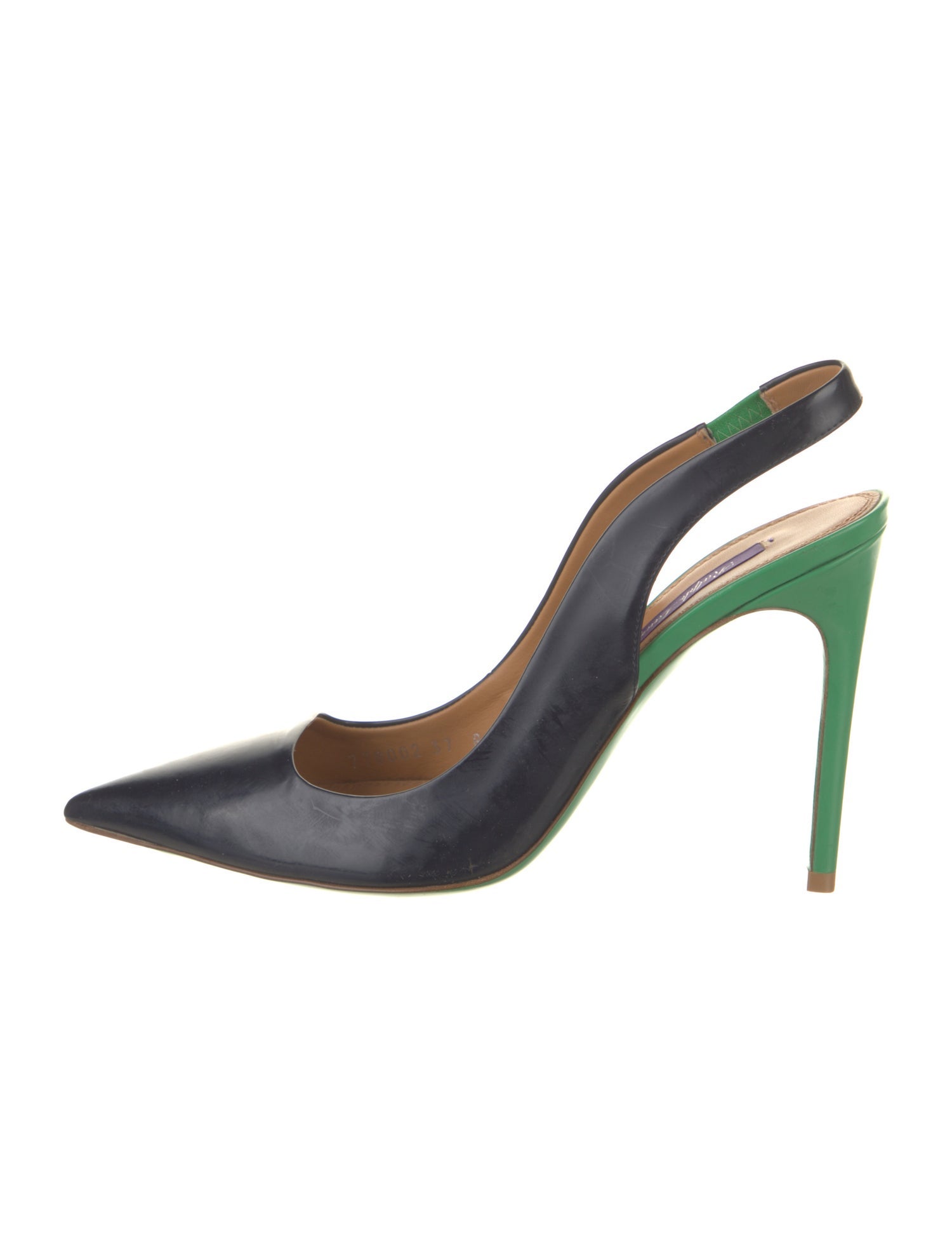 Ralph Lauren Collection Leather Slingback Pumps