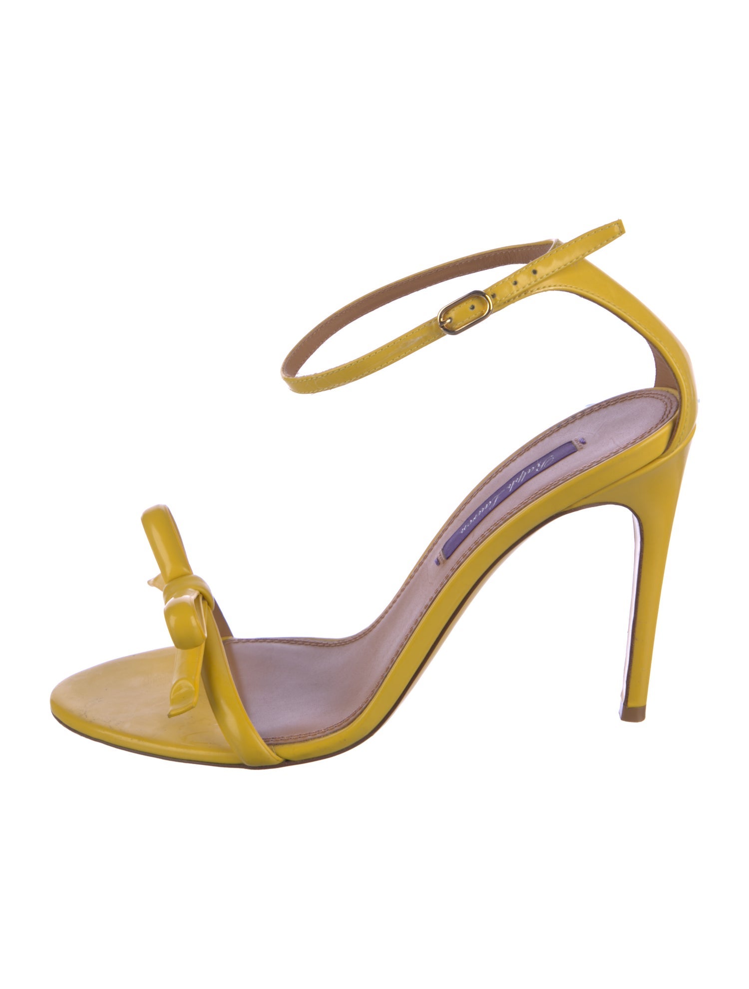 Ralph Lauren Collection Leather Bow Accents Sandals