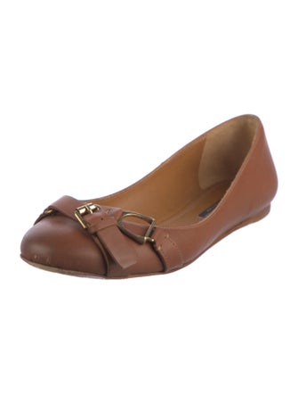Ralph Lauren Collection Leather Ballet Flats