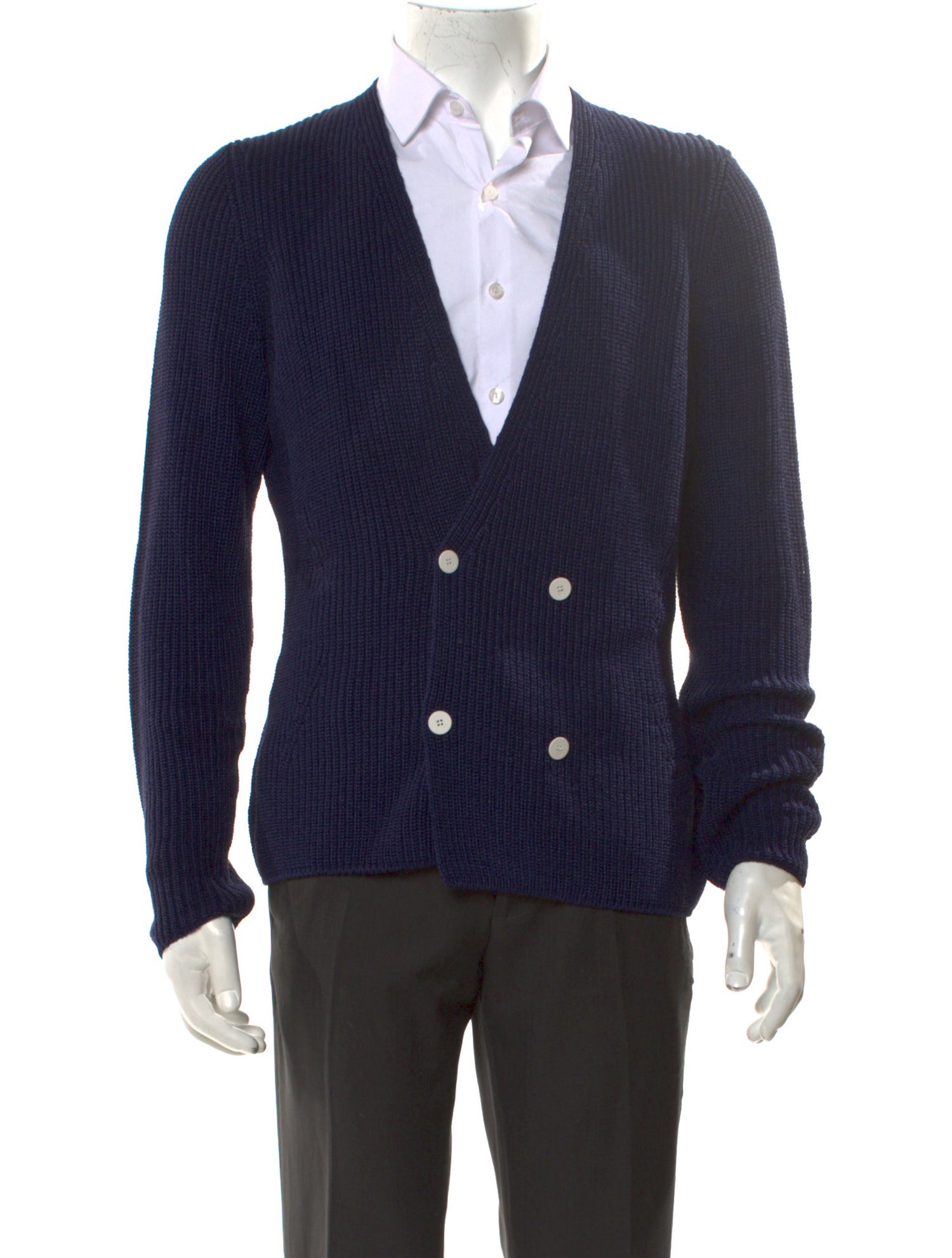 Ralph Lauren Purple Label Silk V-Neck Cardigan
