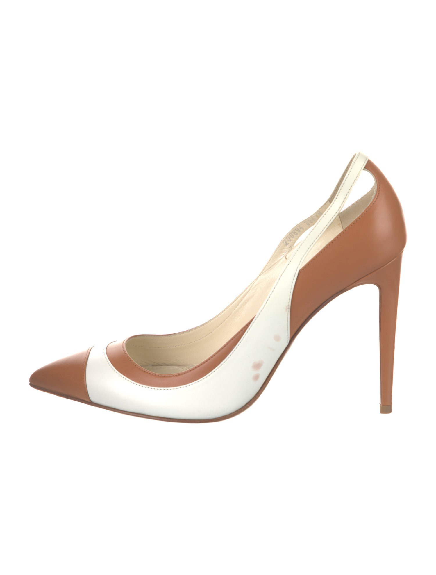 Ralph Lauren Collection Leather Colorblock Pattern Pumps