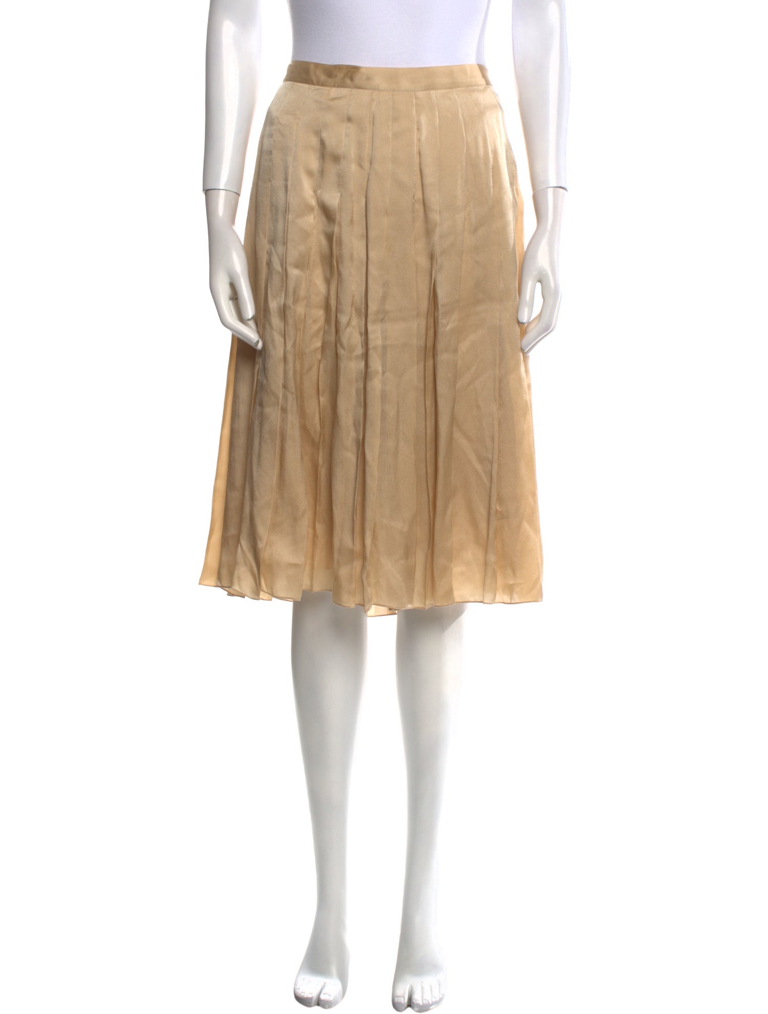 Ralph Lauren Collection Silk Knee-Length Skirt