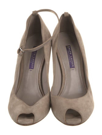 Ralph Lauren Collection Suede Colorblock Pattern Pumps