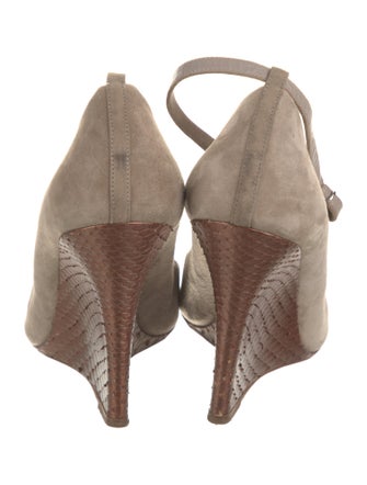 Ralph Lauren Collection Suede Colorblock Pattern Pumps