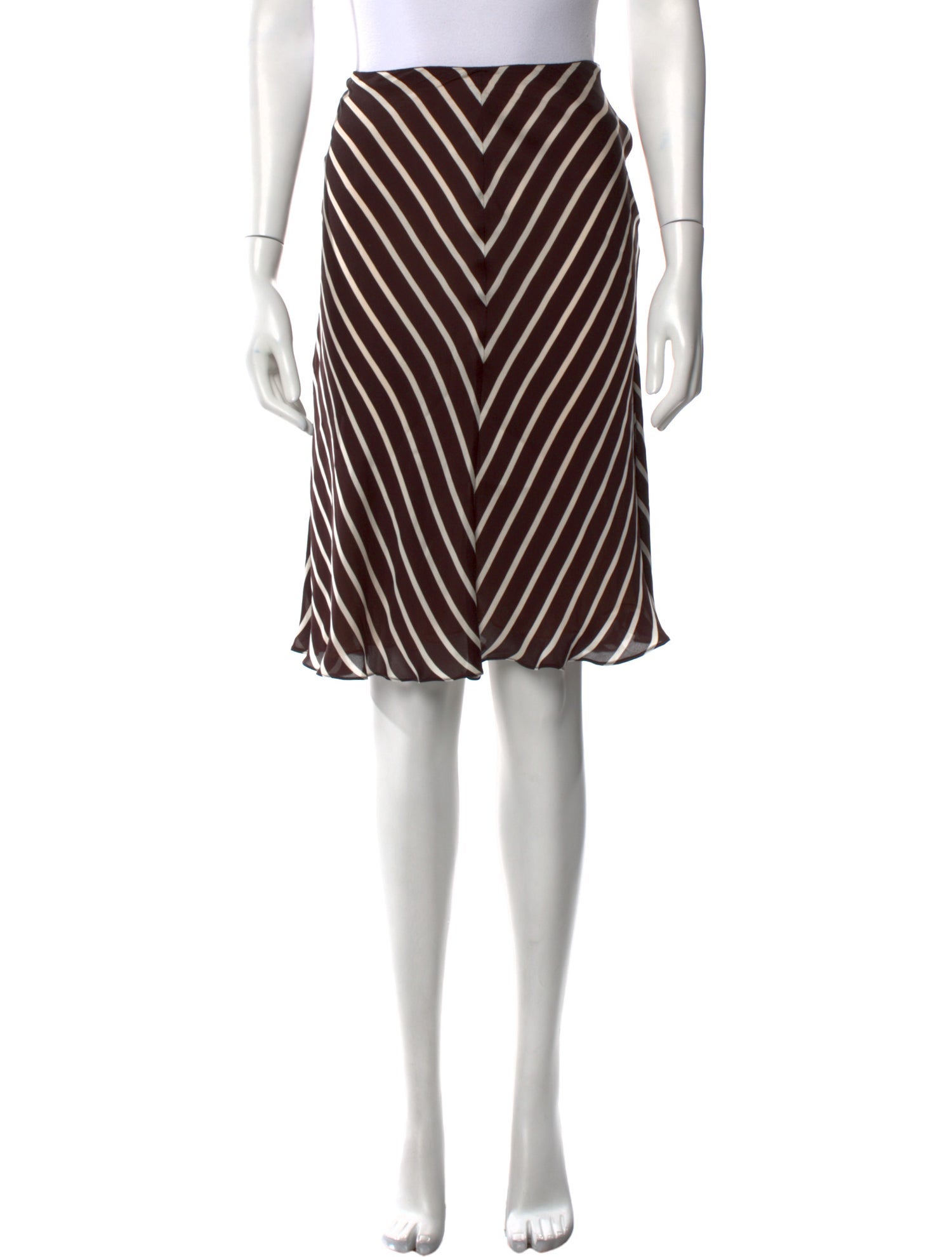 Ralph Lauren Collection Silk Knee-Length Skirt