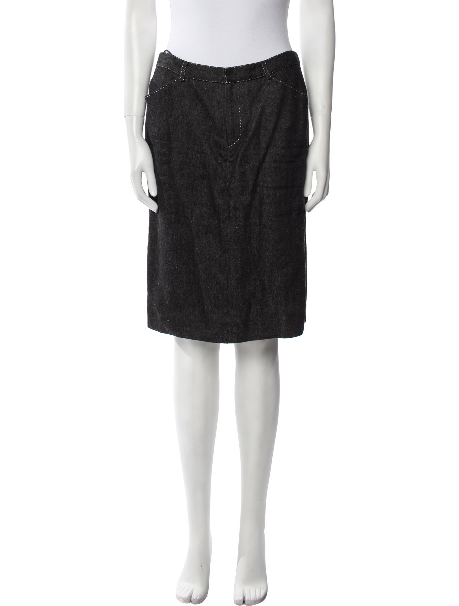 Ralph Lauren Collection Linen Knee-Length Skirt