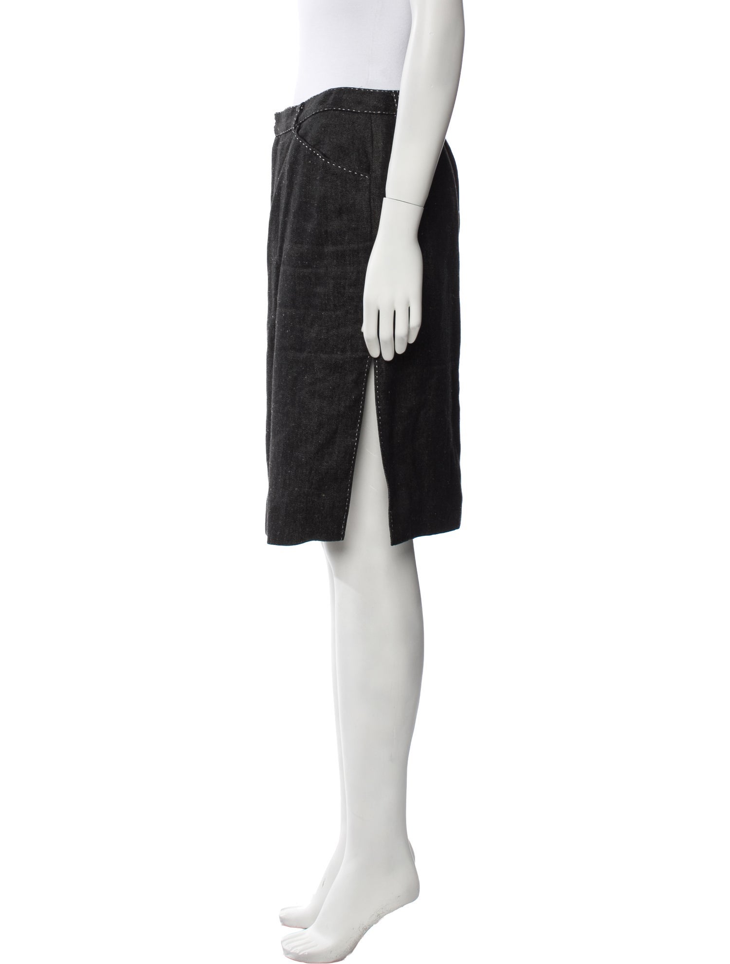 Ralph Lauren Collection Linen Knee-Length Skirt
