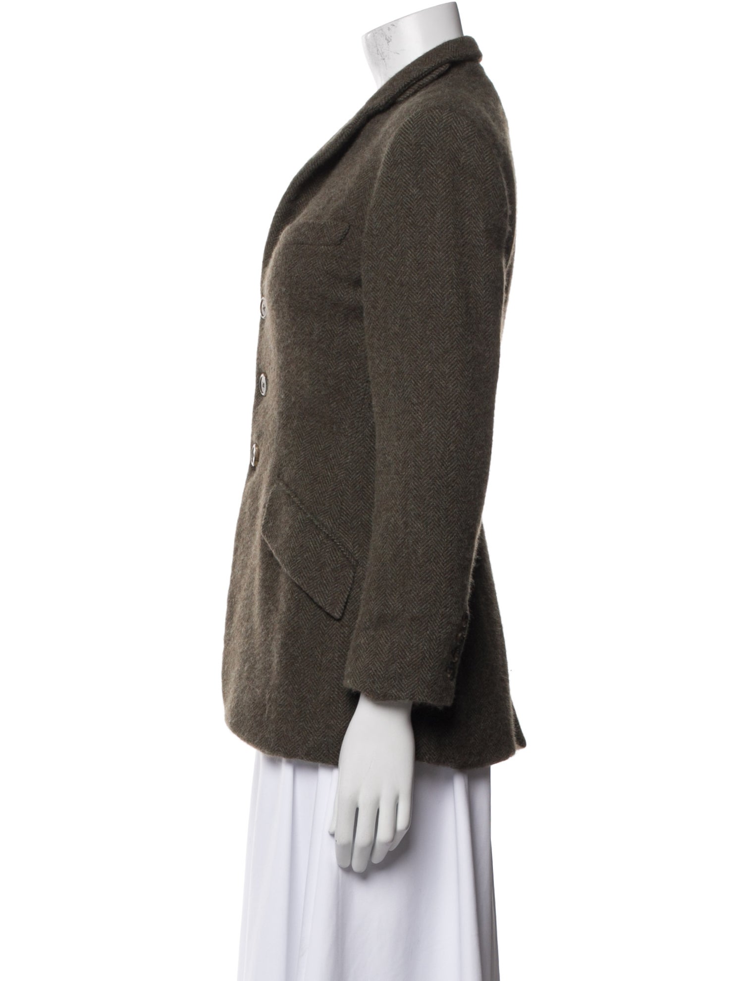 Ralph Lauren Collection Cashmere Plaid Print Blazer