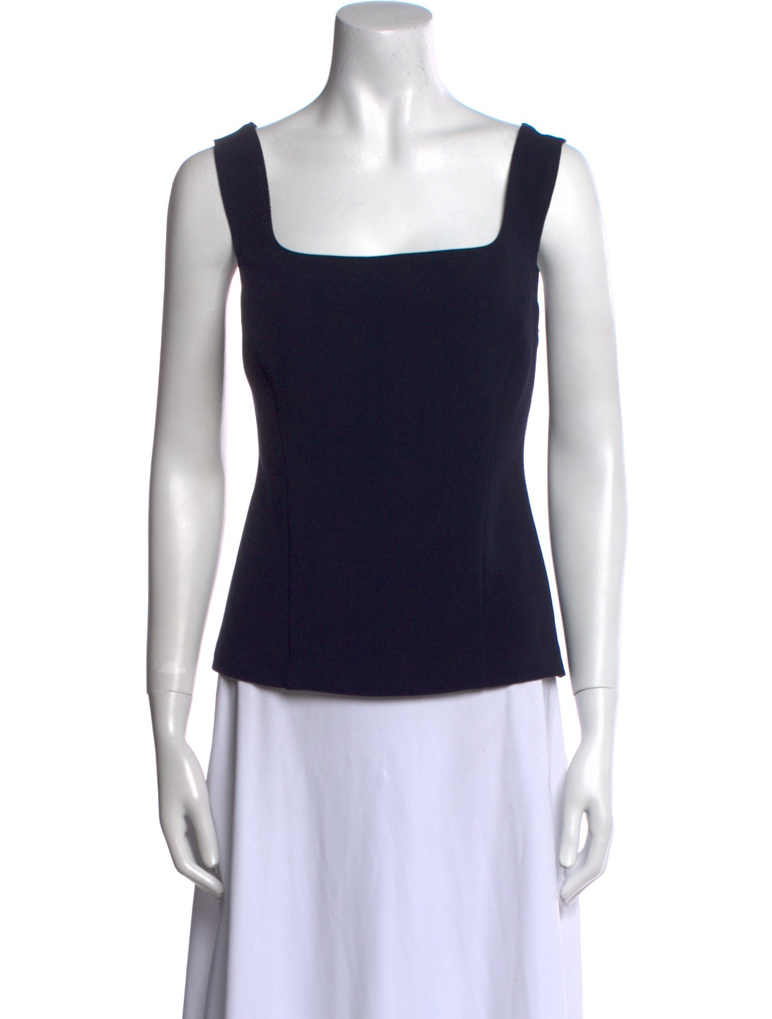 Ralph Lauren Purple Label Square Neckline Sleeveless Top