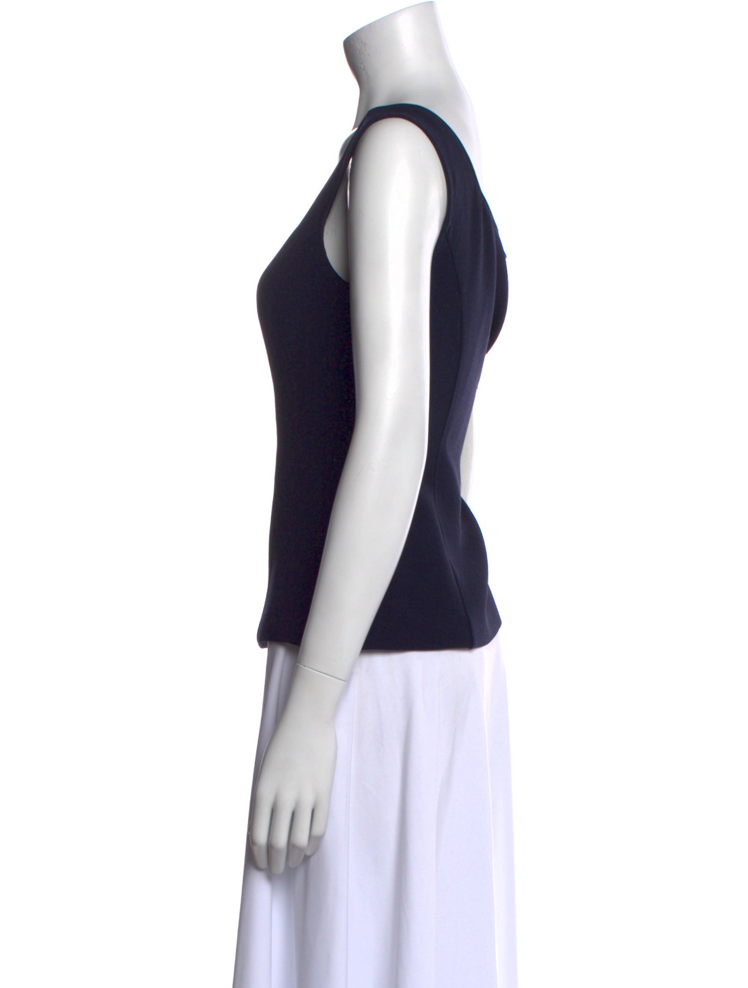 Ralph Lauren Purple Label Square Neckline Sleeveless Top