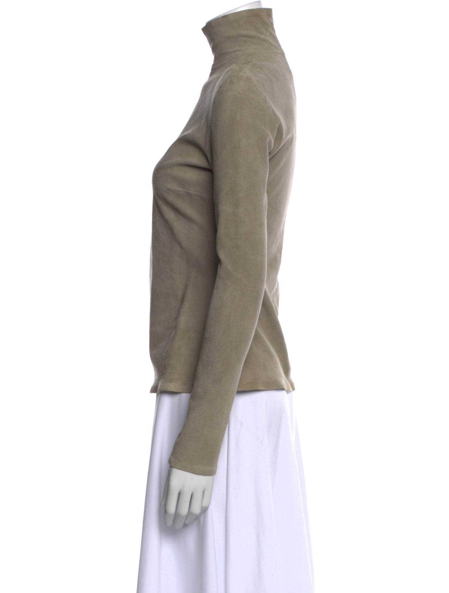 Ralph Lauren Collection Lambskin Turtleneck Top