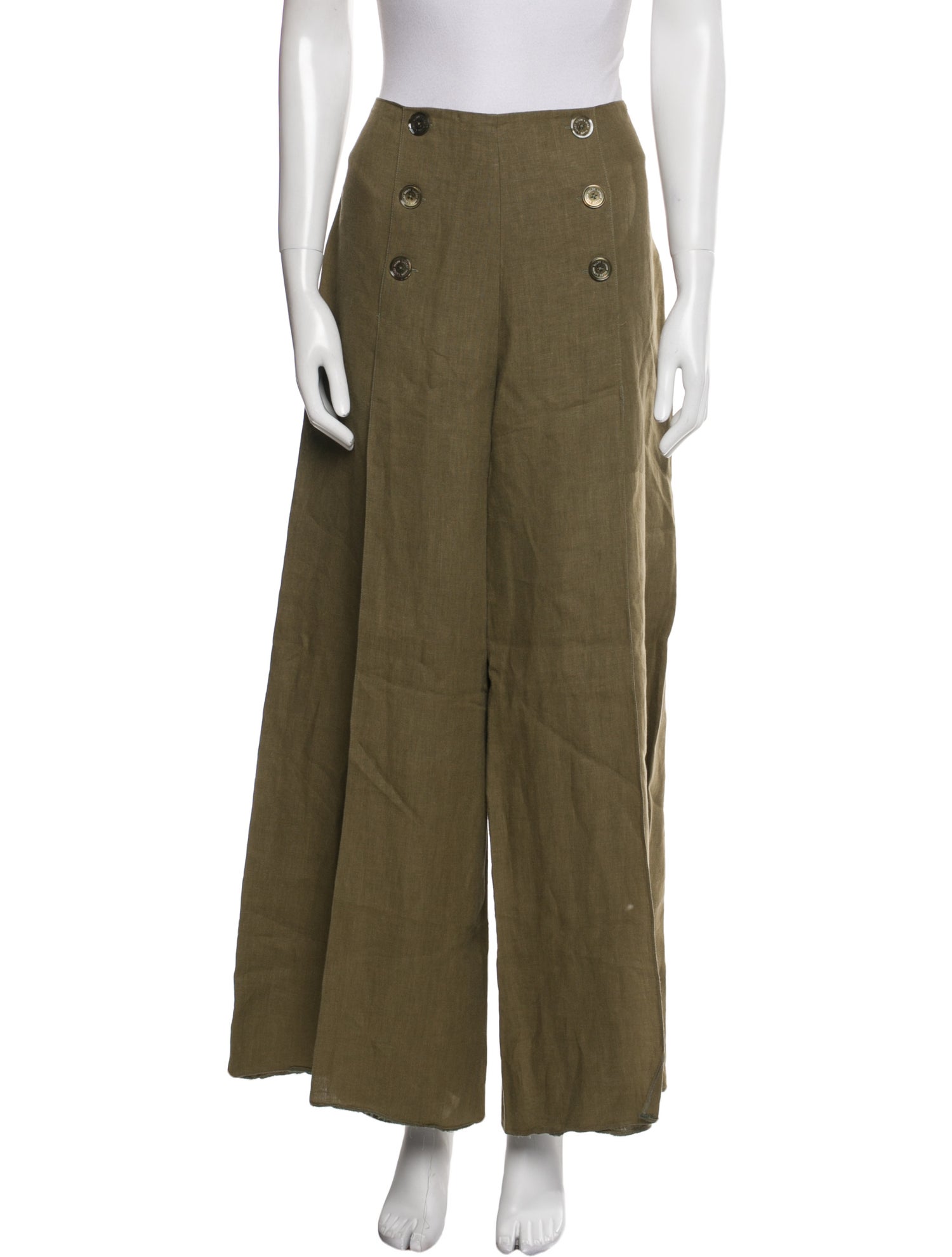 Ralph Lauren Collection Linen Wide Leg Pants