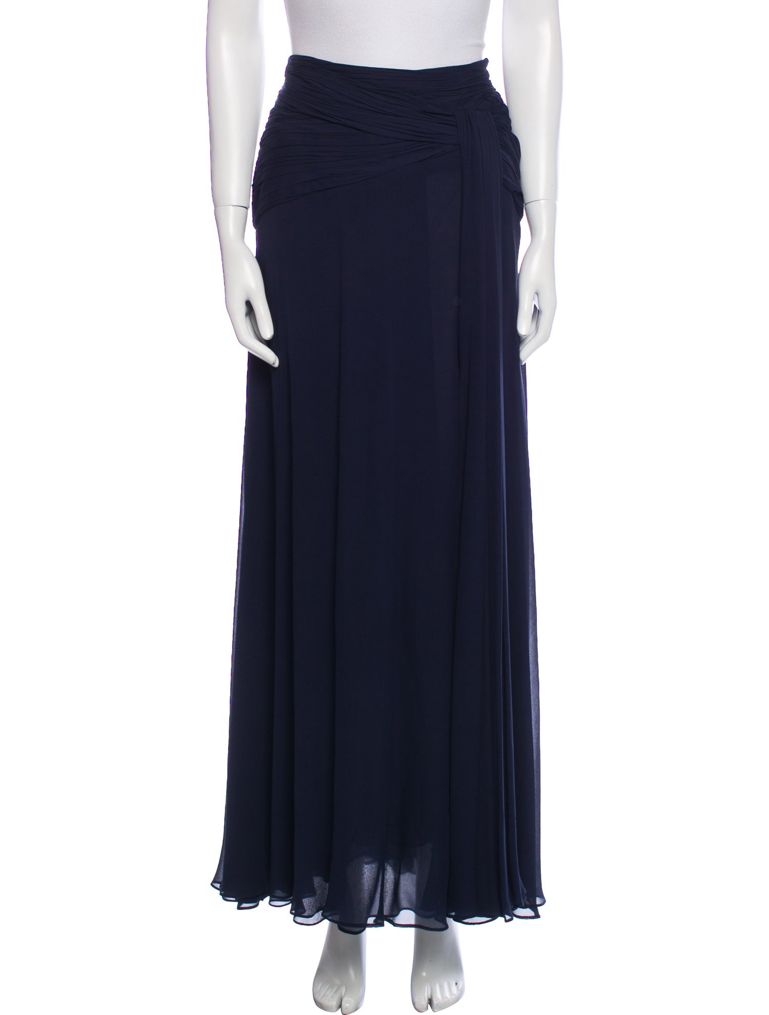 Ralph Lauren Collection Silk Midi Length Skirt