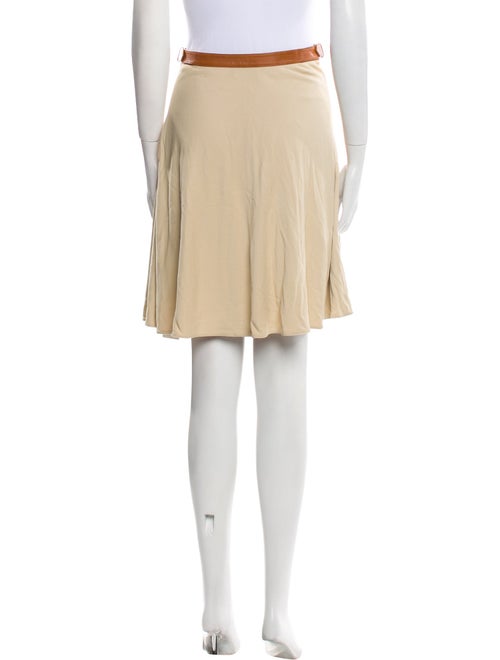 Ralph Lauren Collection Leather Trim Embellishment Mini Skirt