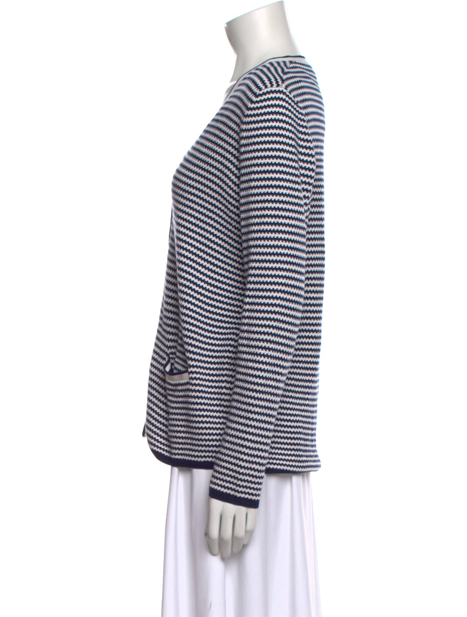 Ralph Lauren Collection Striped V-Neck Sweater