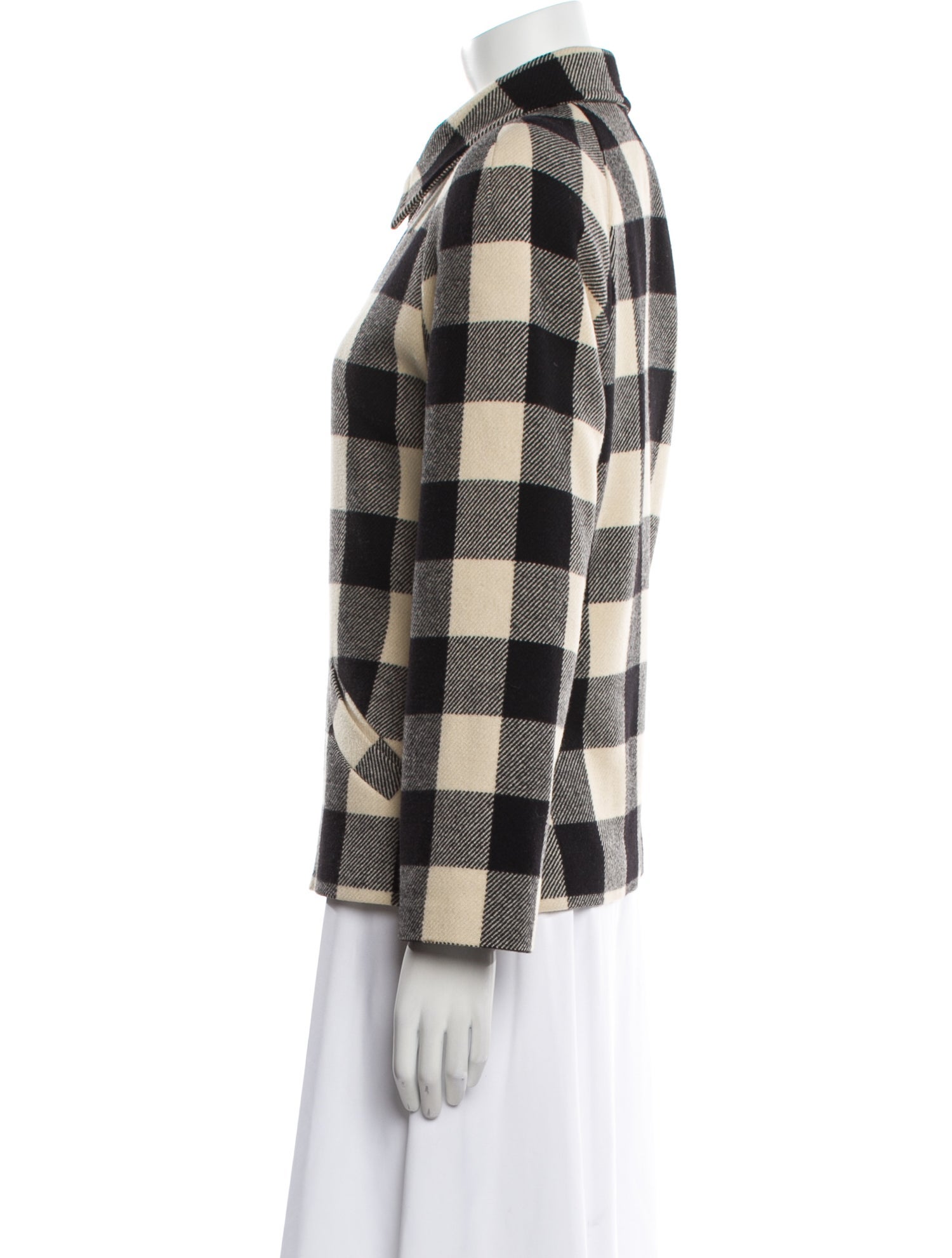 Ralph Lauren Collection Wool Plaid Print Jacket
