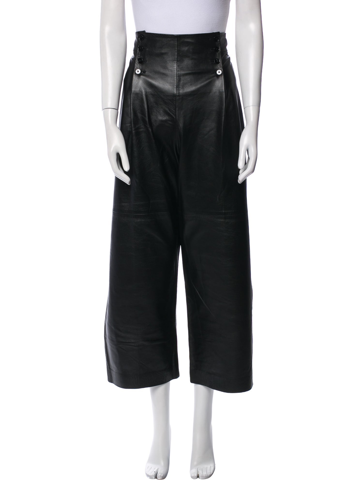 Ralph Lauren Collection Lamb Leather Wide Leg Pants w/ Tags