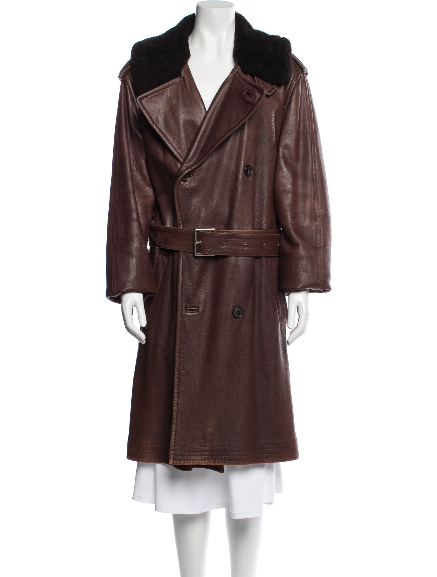 Ralph Lauren Collection Lamb Leather Trench Coat