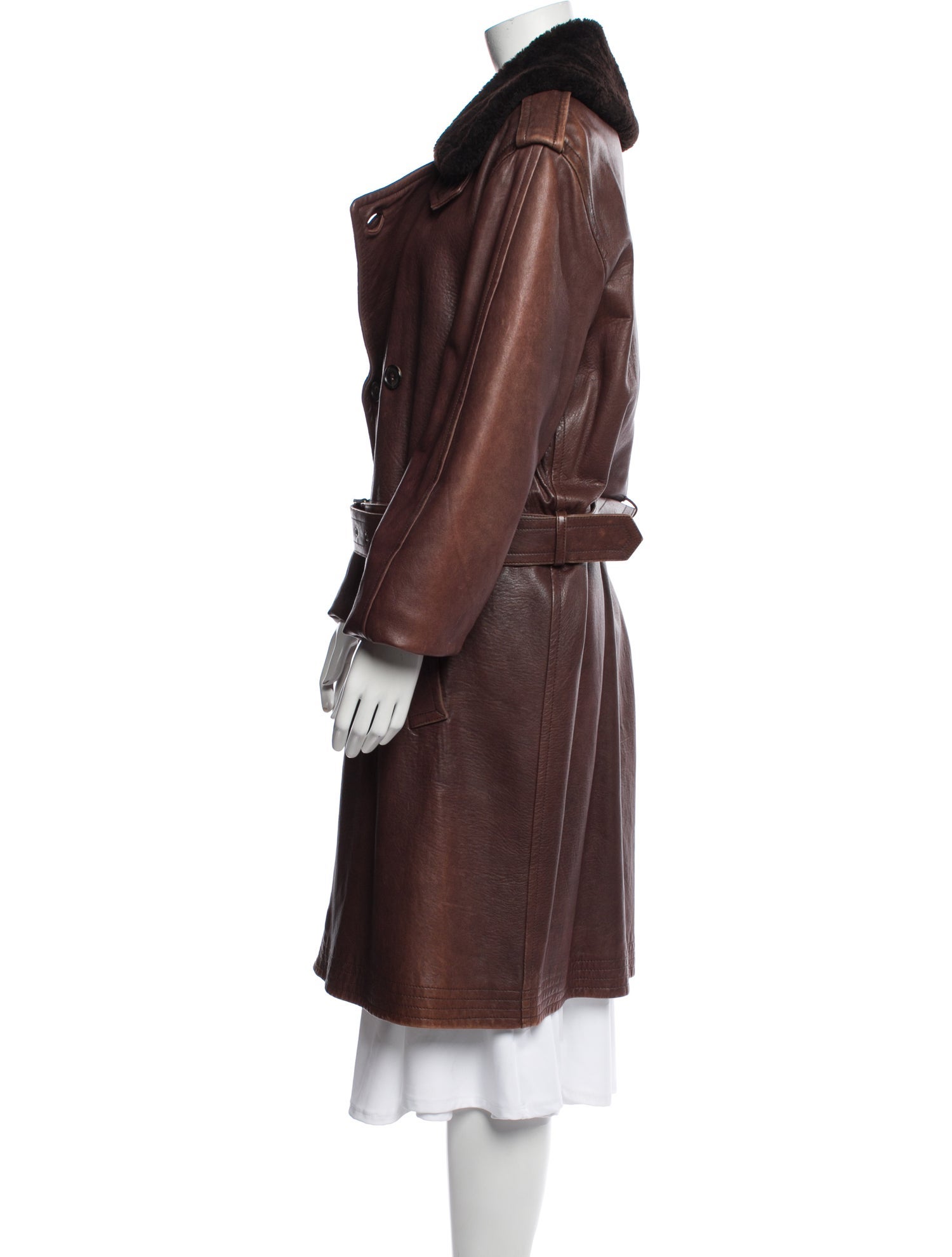 Ralph Lauren Collection Lamb Leather Trench Coat