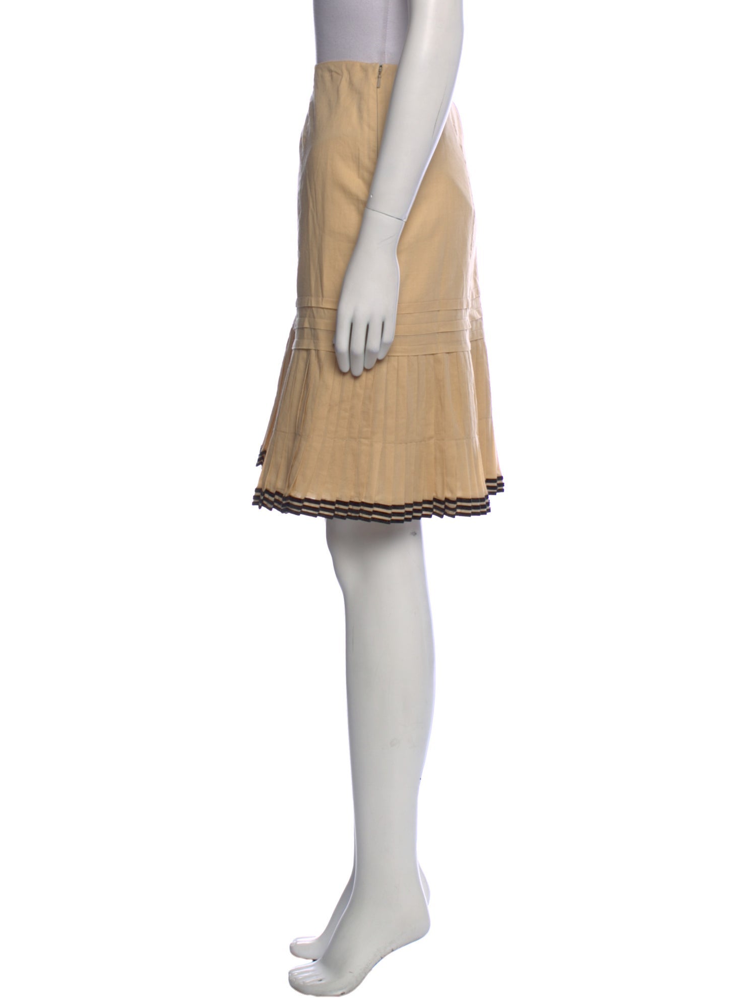 Ralph Lauren Collection Pleated Accents Knee-Length Skirt