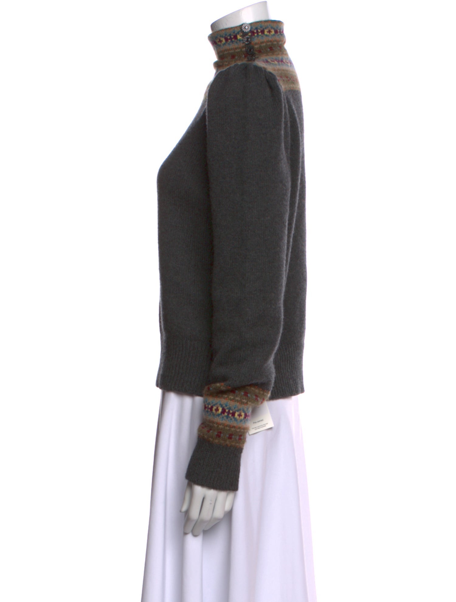 Ralph Lauren Collection Cashmere Colorblock Pattern Sweater