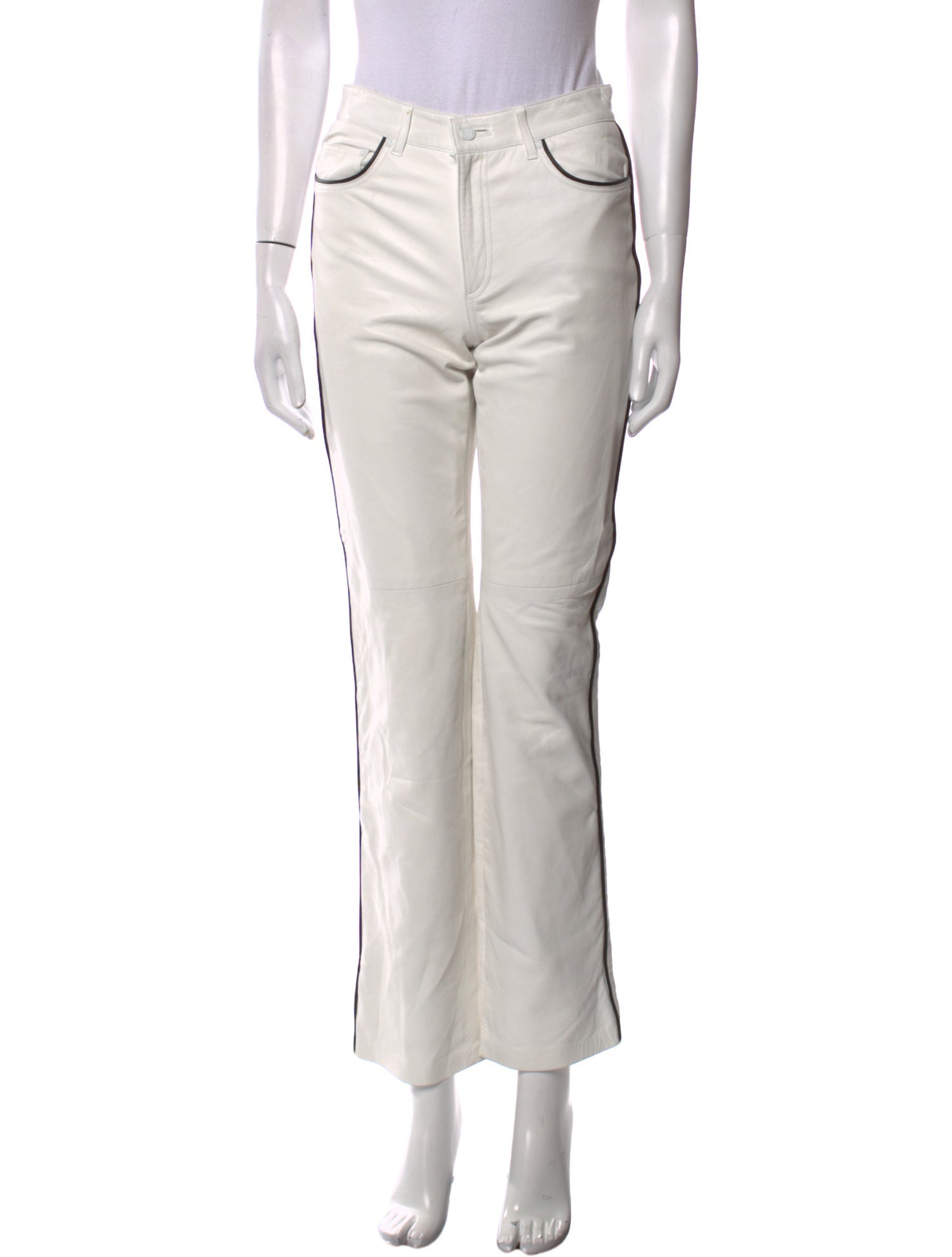 Ralph Lauren Collection Lambskin Straight Leg Pants