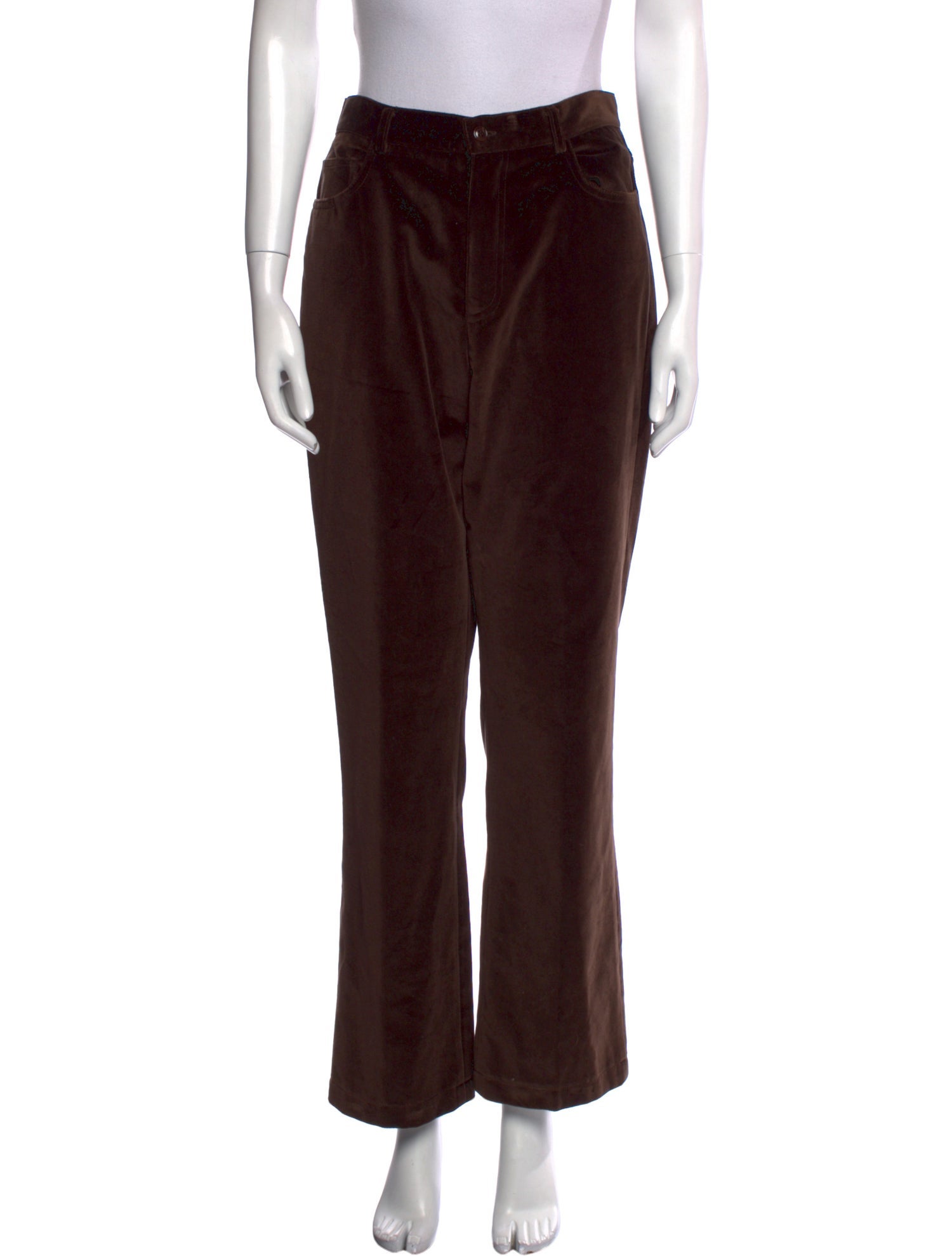 Ralph Lauren Collection Velvet Straight Leg Pants