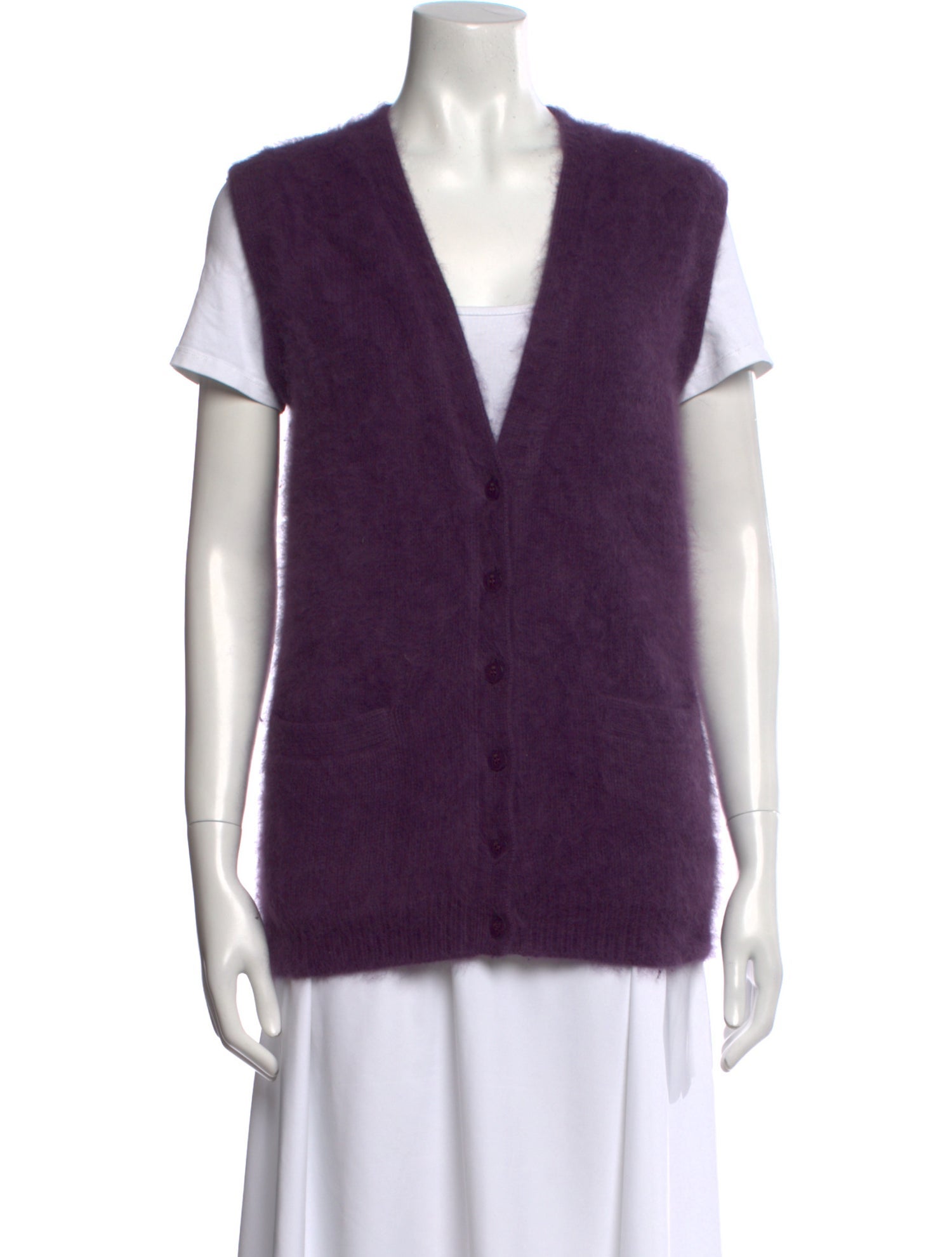 Ralph Lauren Collection Angora V-Neck Sweater