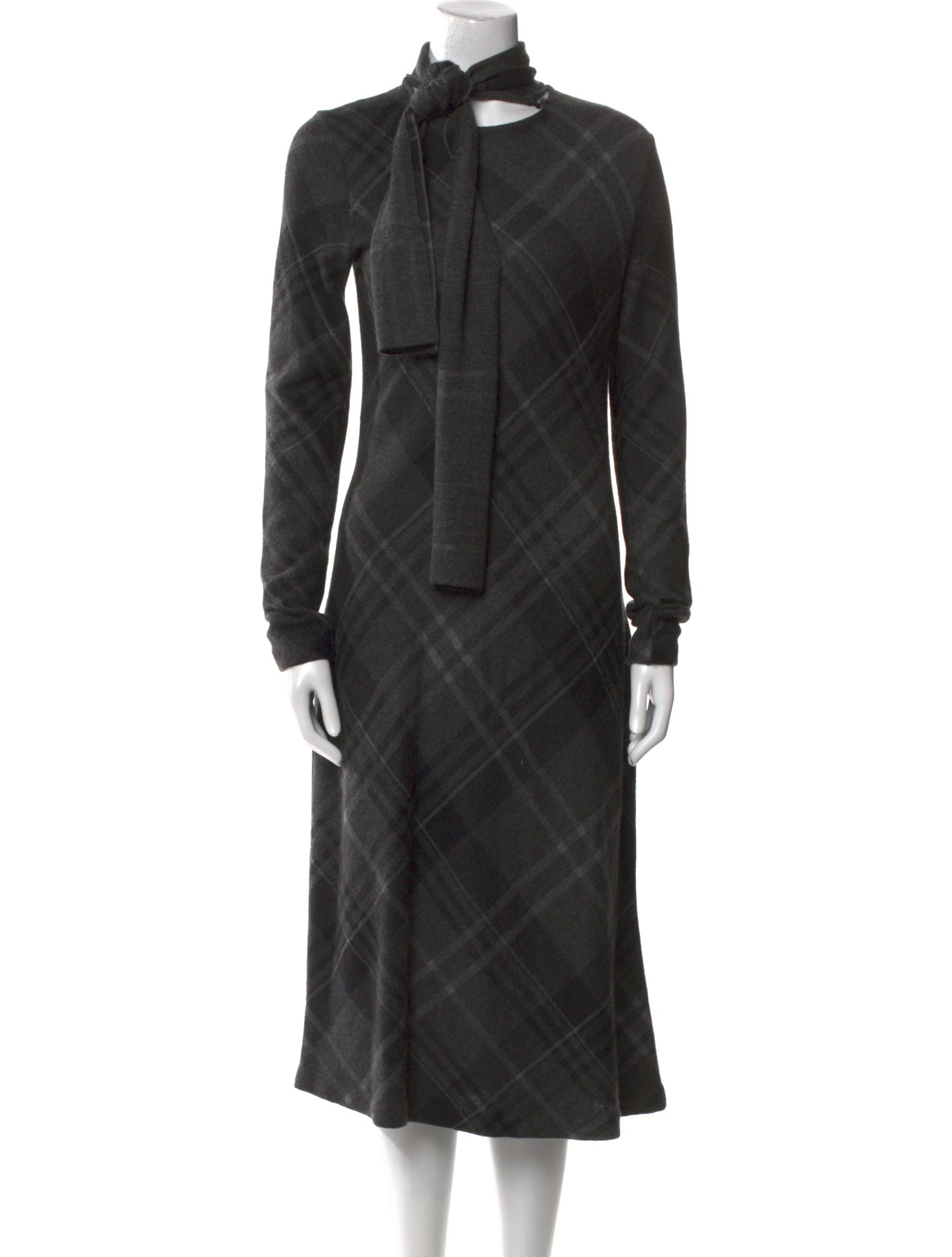 Ralph Lauren Collection Mock Neck Midi Length Dress