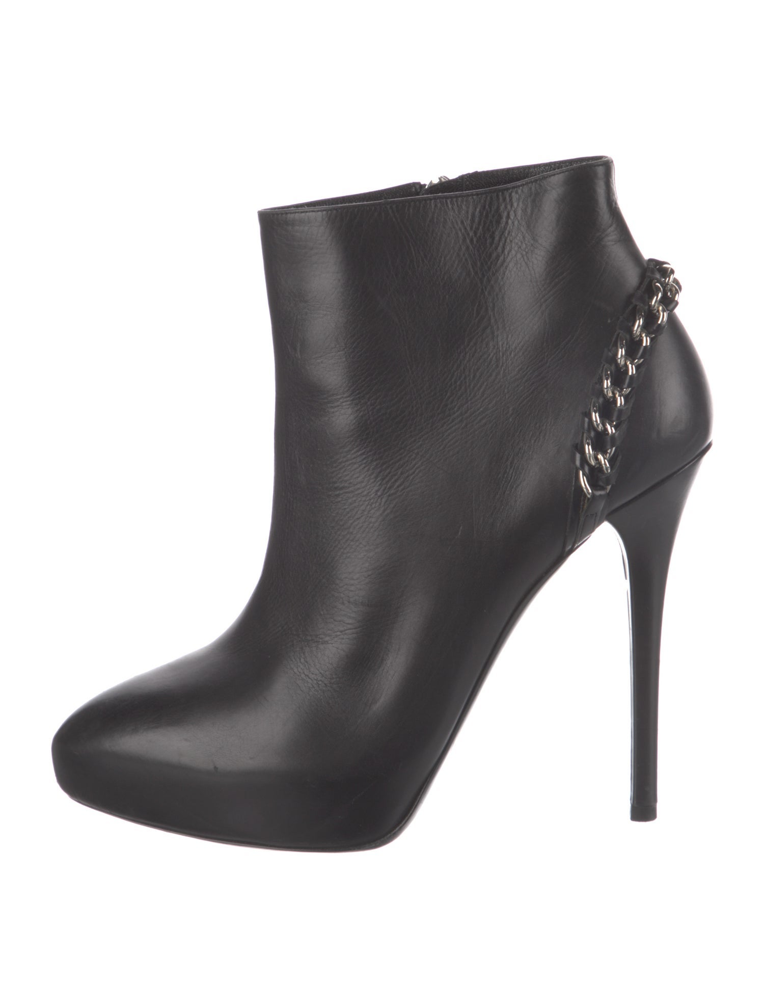 Ralph Lauren Collection Leather Chain-Link Accents Boots