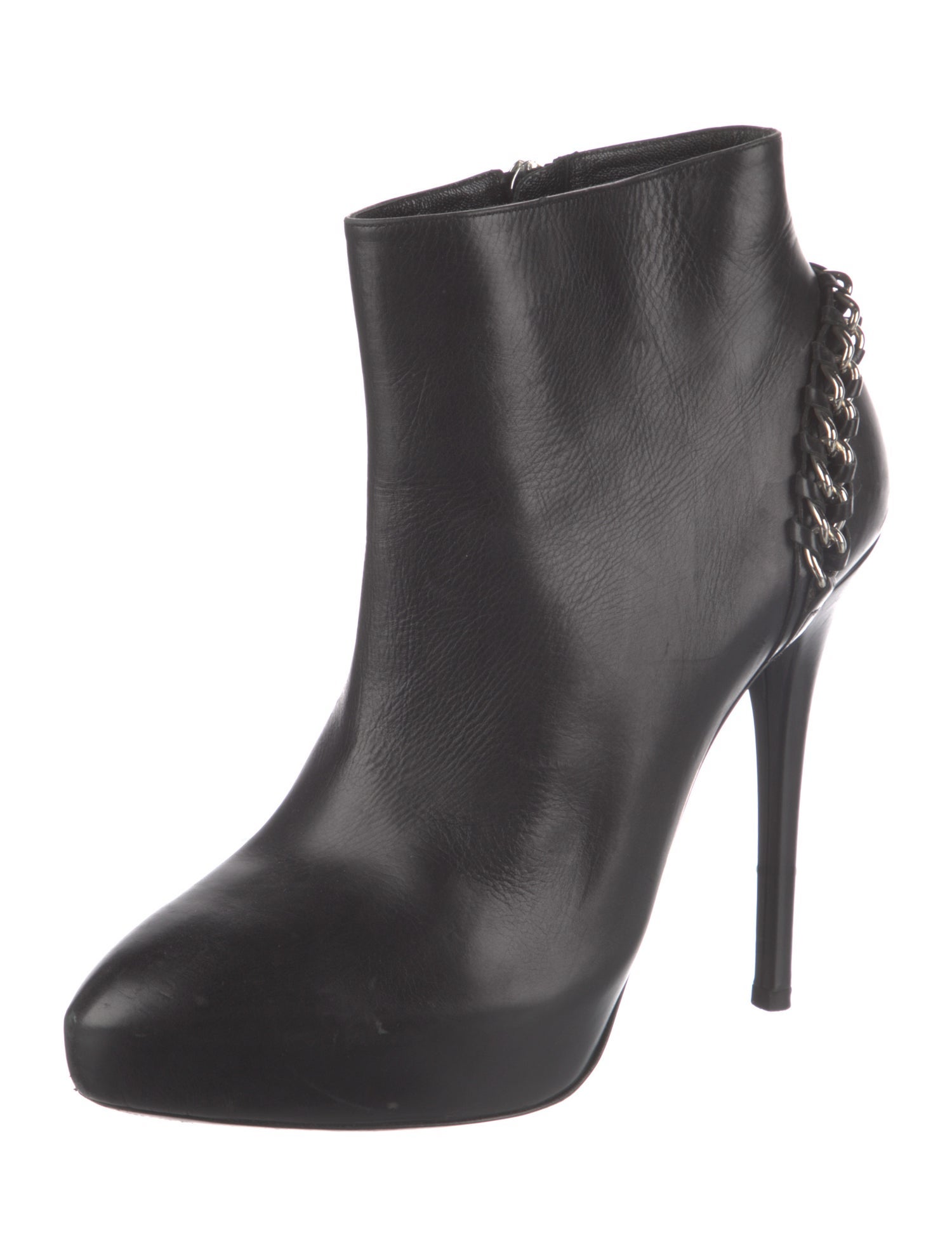 Ralph Lauren Collection Leather Chain-Link Accents Boots
