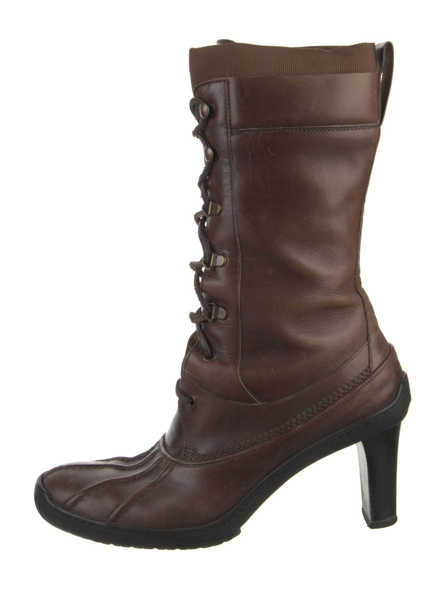 Ralph Lauren Collection Leather Lace-Up Boots