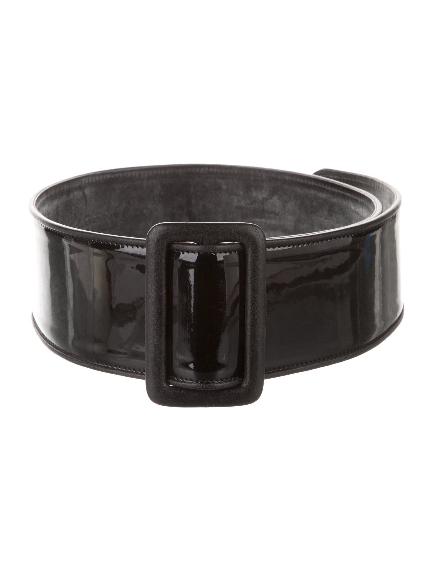 Ralph Lauren Collection Wide Patent Leather Waist Belt