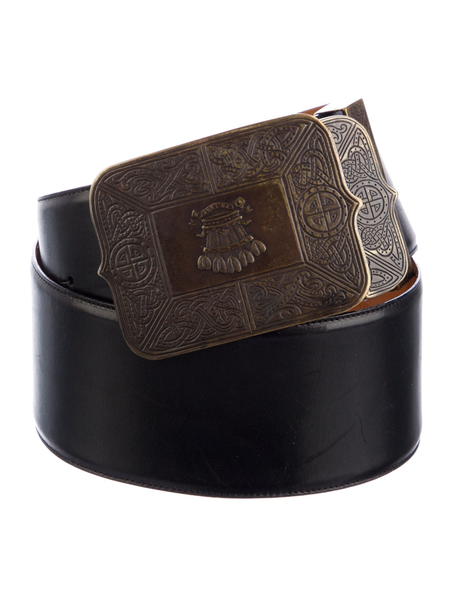 Ralph Lauren Collection Wide Leather Waist Belt