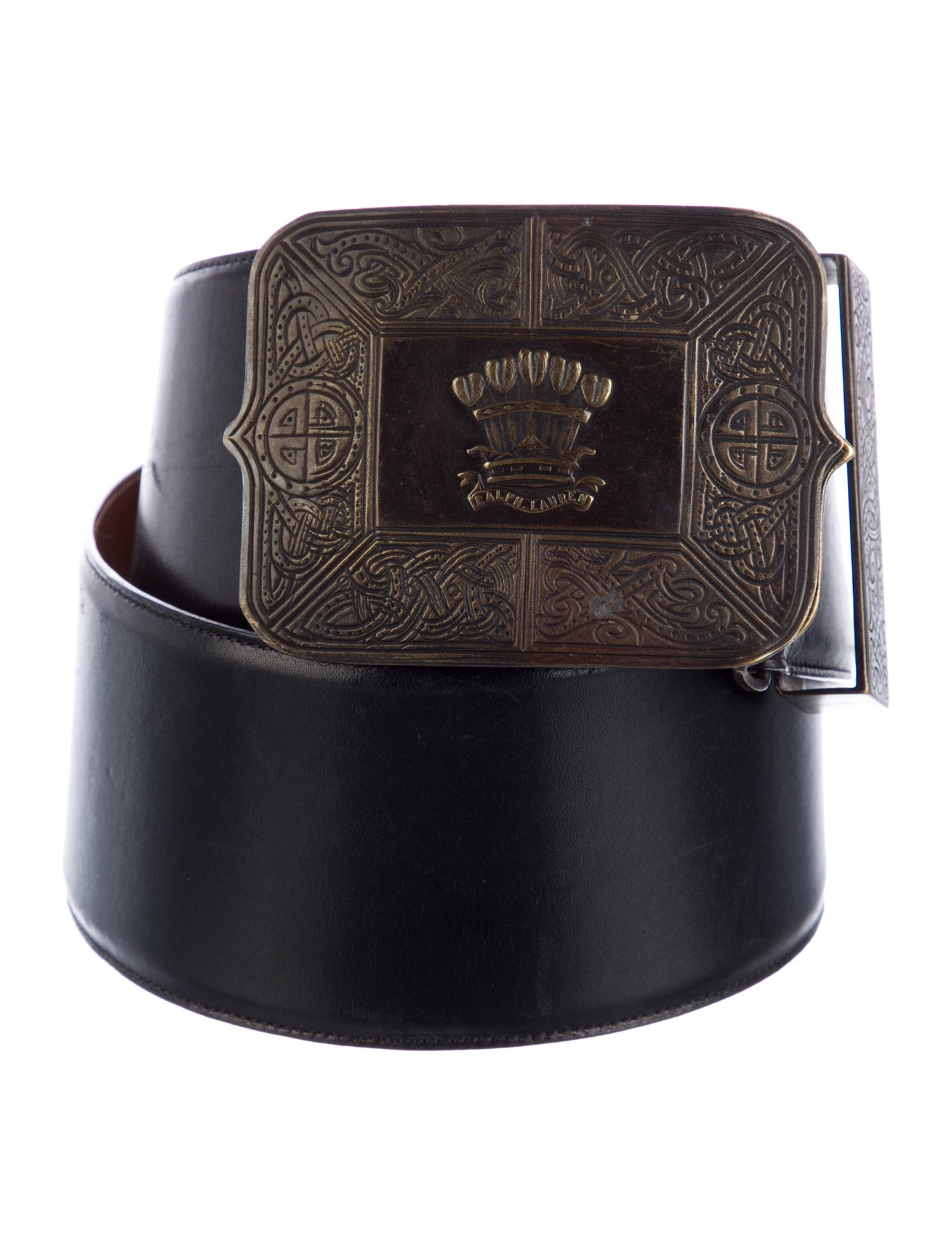 Ralph Lauren Collection Wide Leather Waist Belt