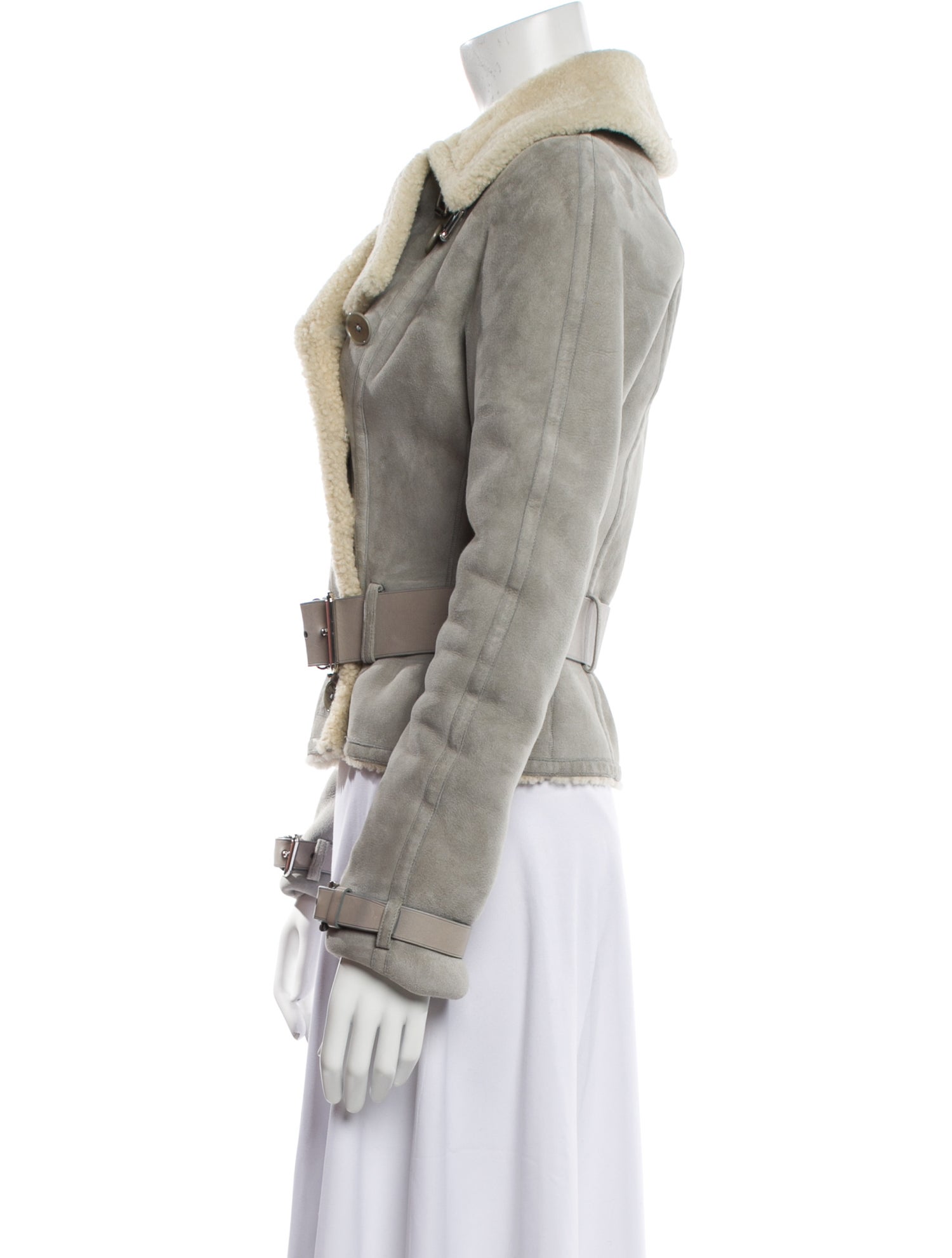 Ralph Lauren Collection Shearling Colorblock Pattern Fur Jacket