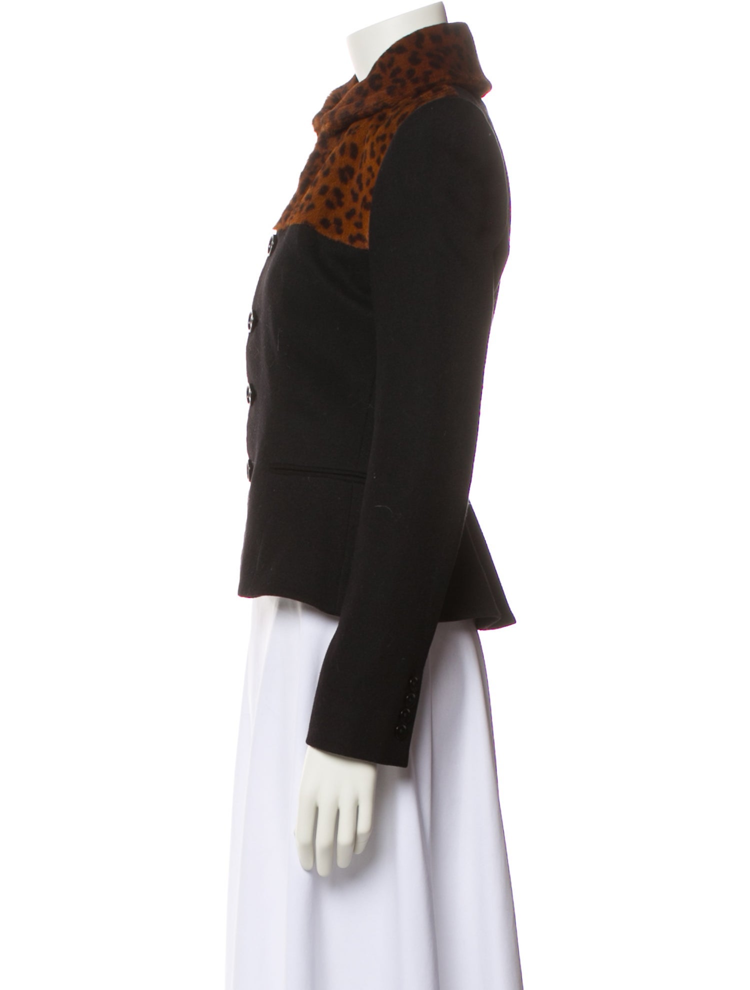Ralph Lauren Collection Wool Animal Print Evening Jacket
