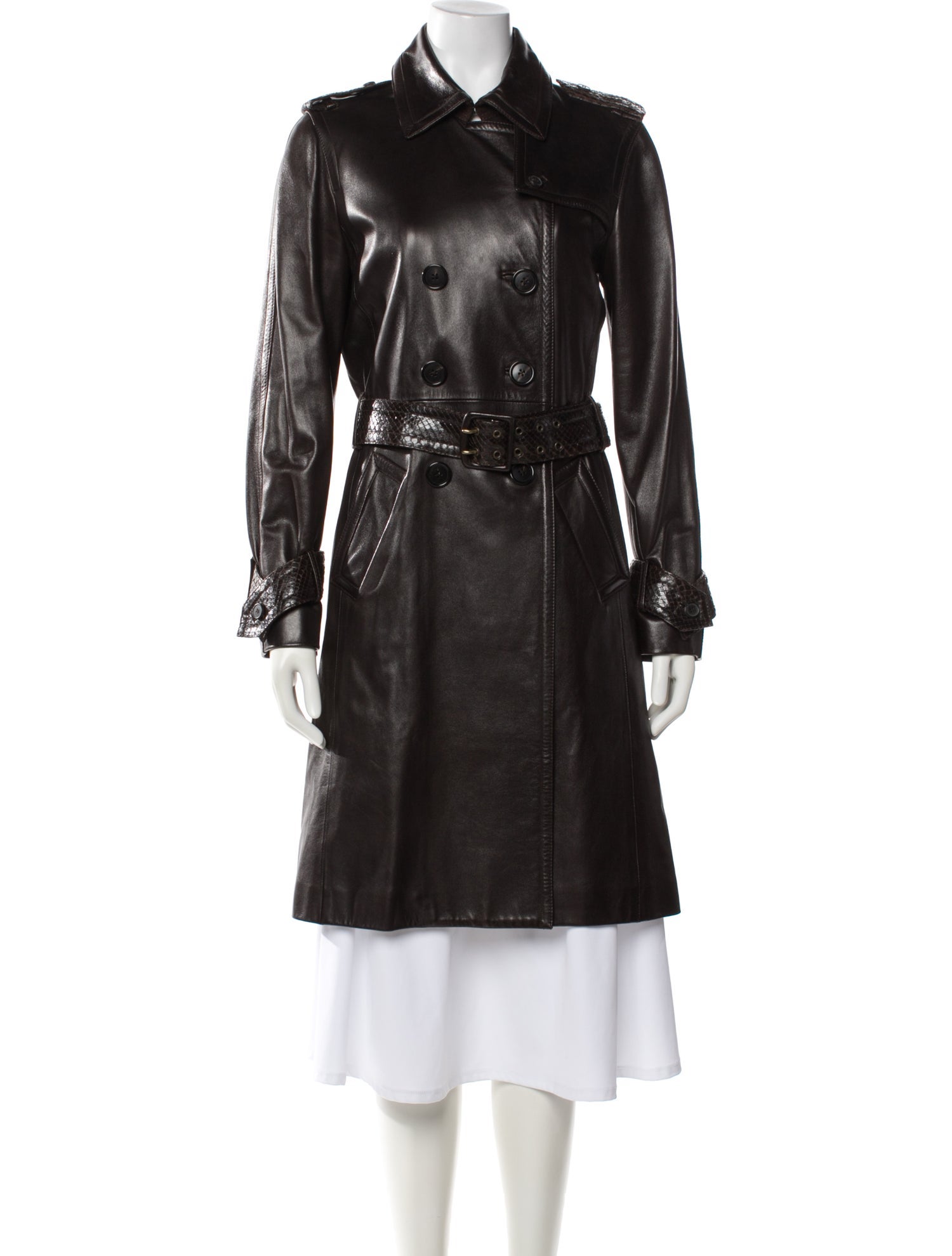 Ralph Lauren Collection Lamb Leather Trench Coat