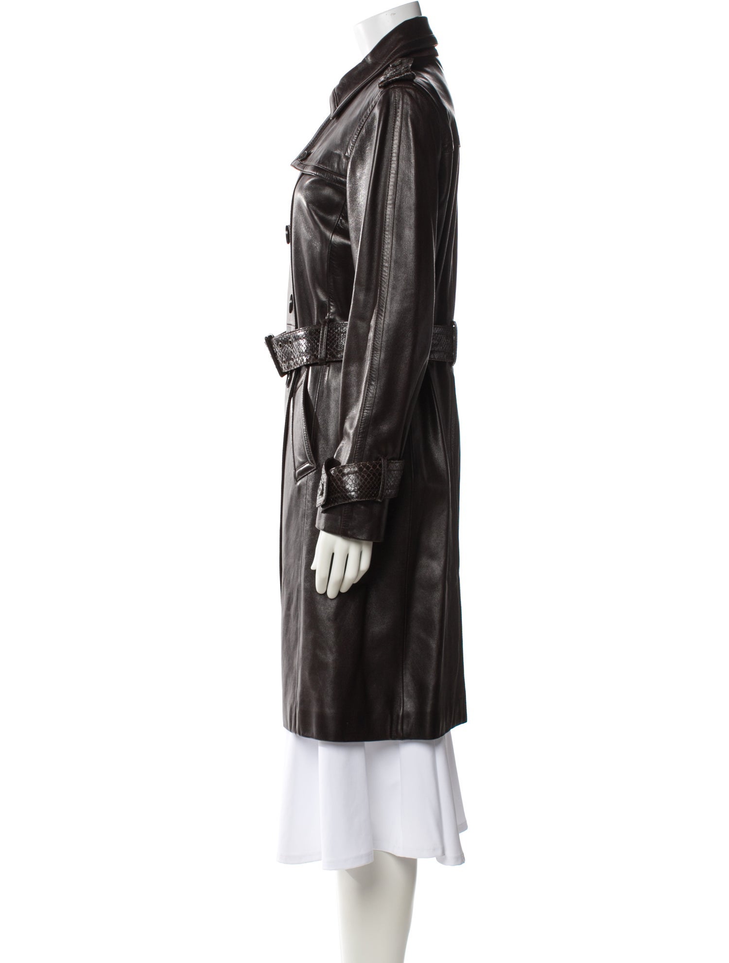 Ralph Lauren Collection Lamb Leather Trench Coat