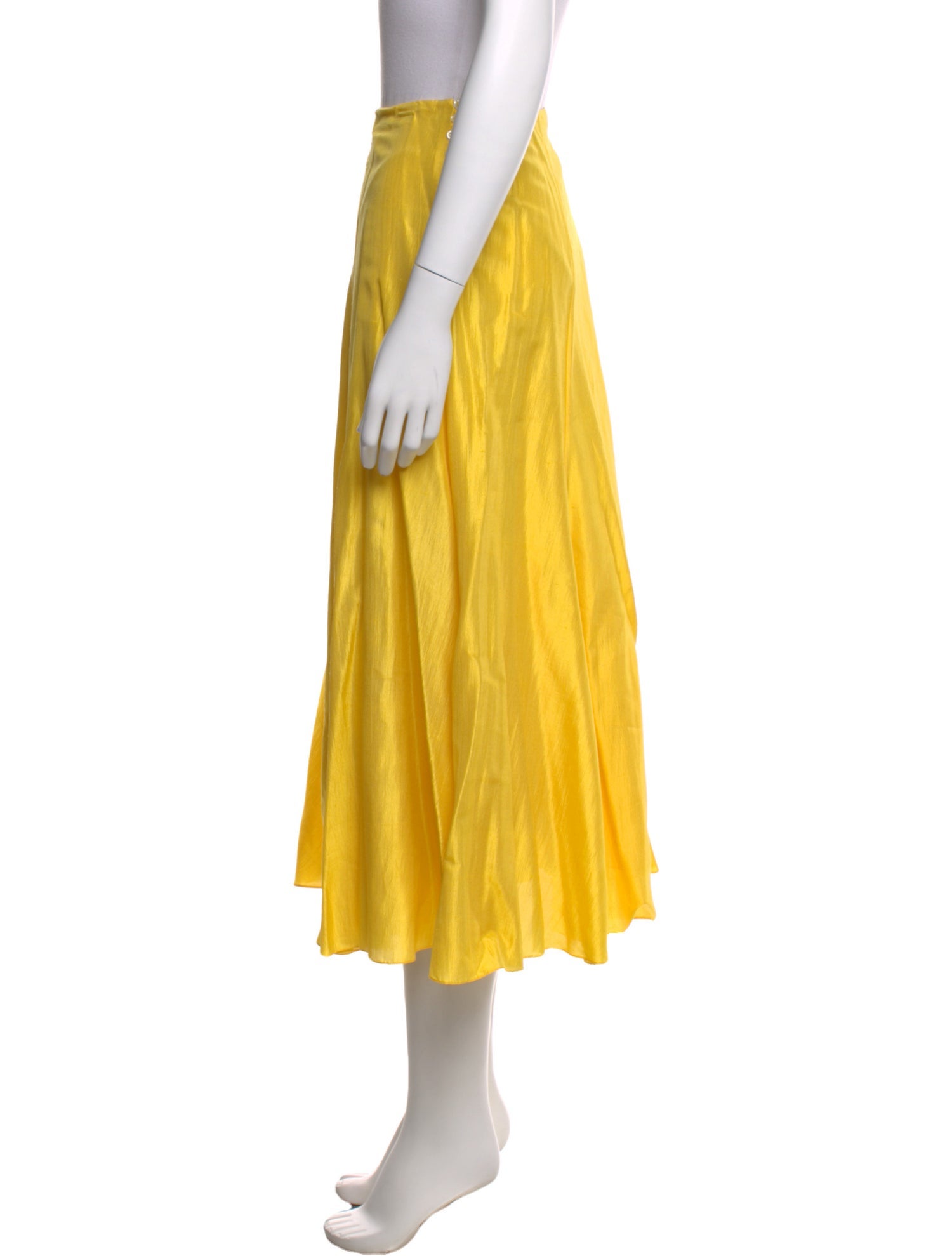 Ralph Lauren Collection Silk Midi Length Skirt