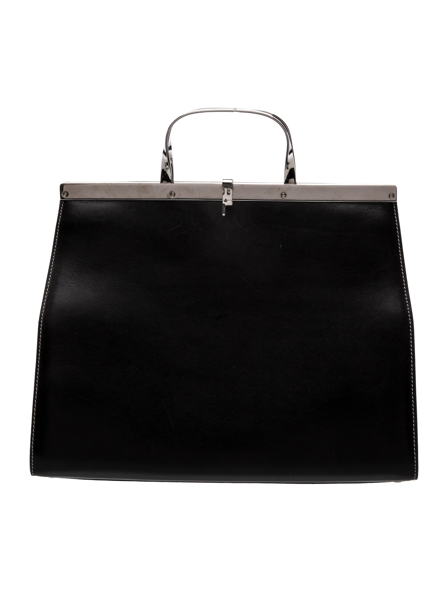 Ralph Lauren Collection Leather Top Handle Bag